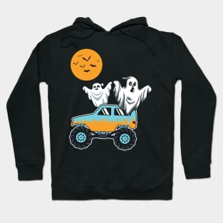 Halloween Boo Cute Ghost Monster Truck Hoodie